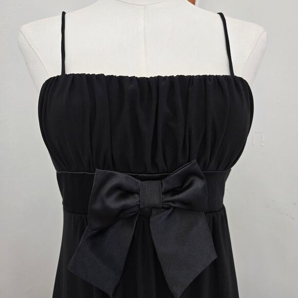 Taboo Vintage 90s Y2K Whimsigoth Babydoll Bow Dark Romantic Bubble Hem Dress M - Picture 2 of 12